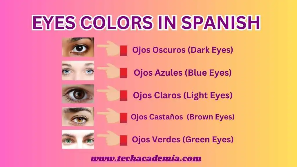 Eyes Colors in Spanish
